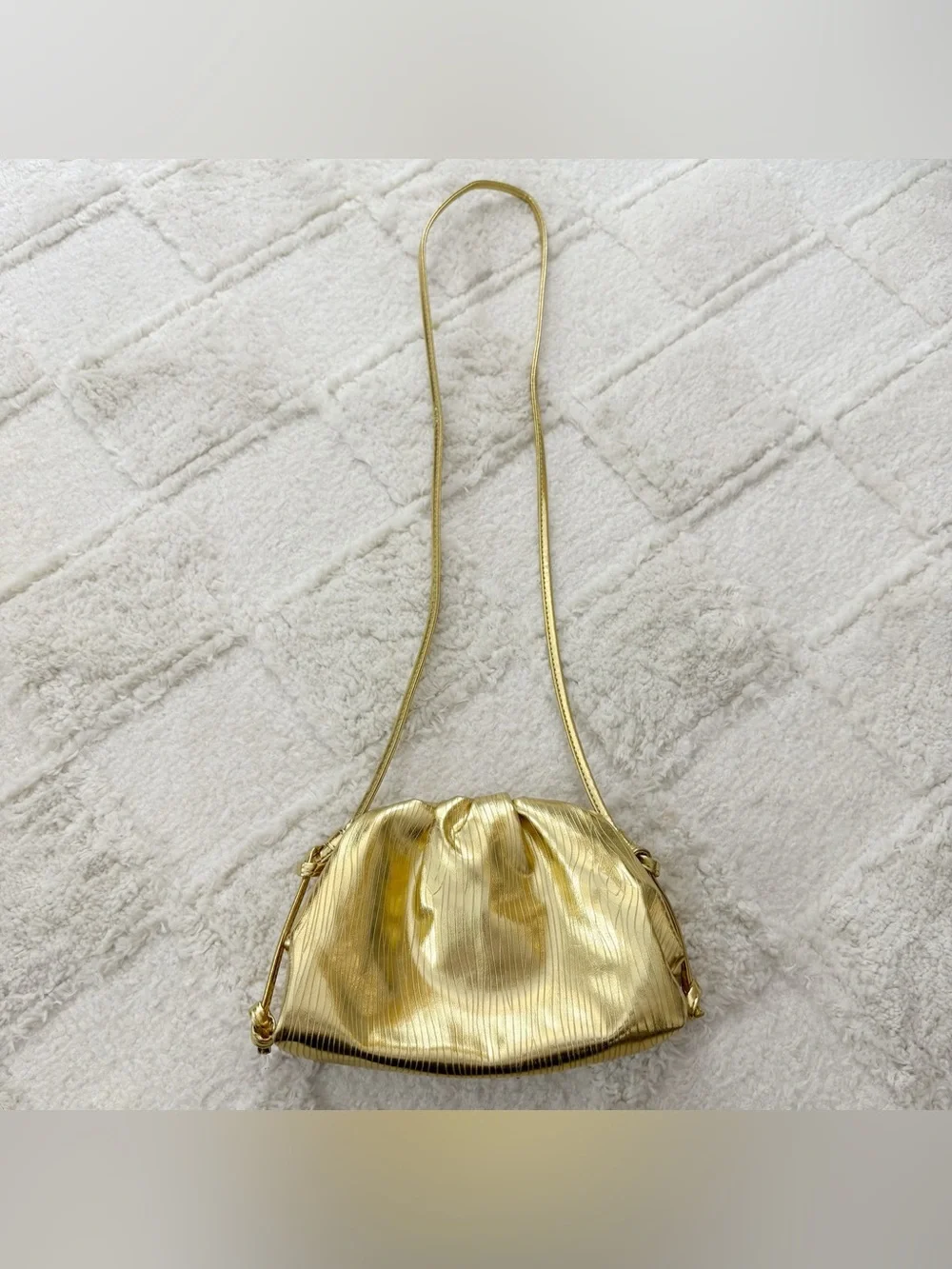 Gold Metallic Crossbody Bag